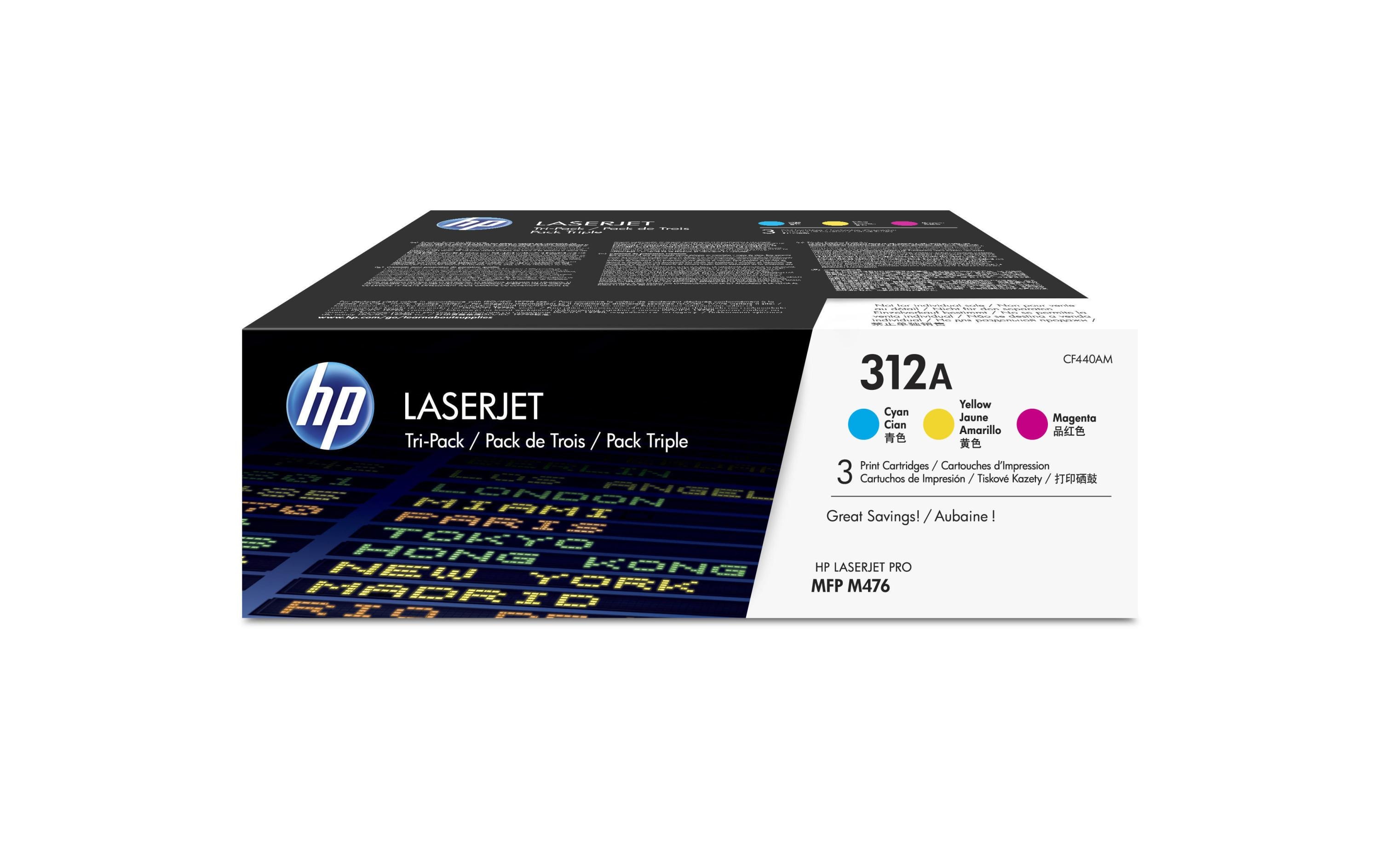 Toner Nr. 312A (CF440AM) Cyan/Magenta/Yellow<br>Tonerkartusche