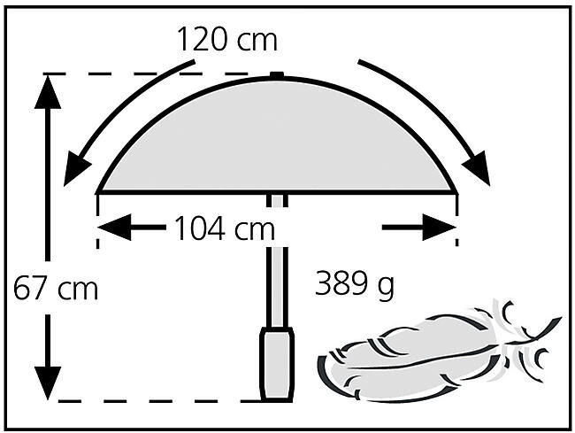 EUROSCHIRM - OUTDOOR STRONG ARGENT METALLIQUE PARAPLUIE