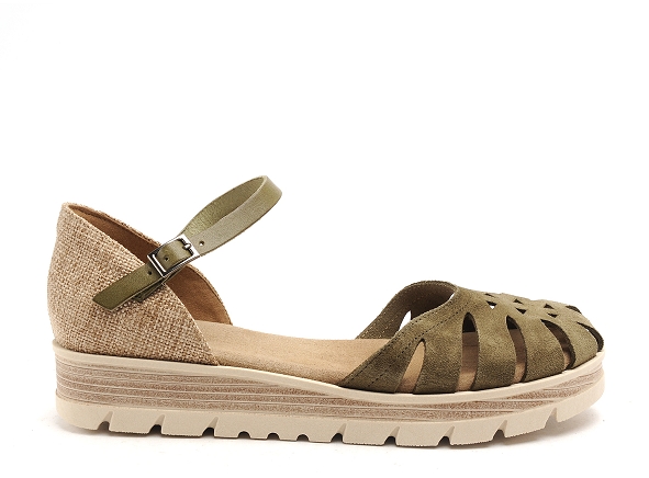 Porronet nu pieds plats femme f12860 kaki