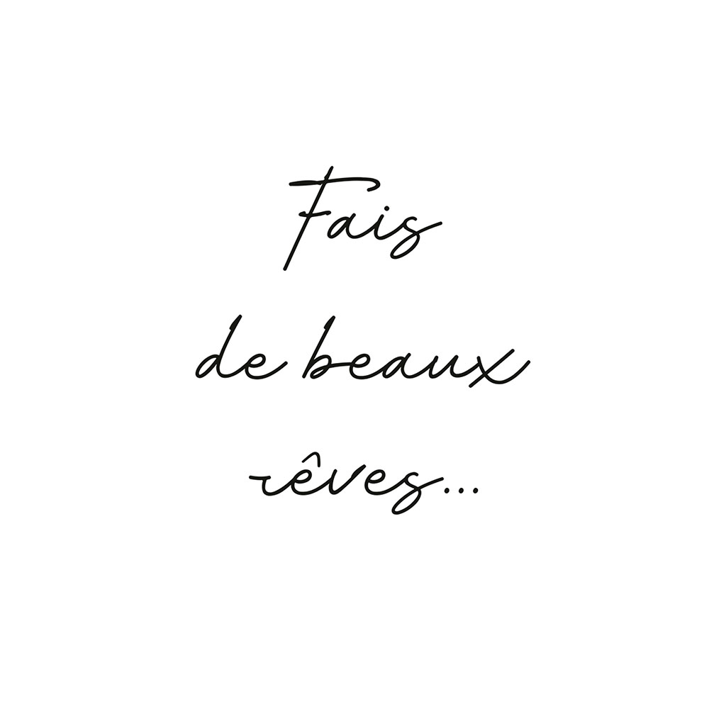 Sticker mural déco Fais de beaux rêves 70x20cm