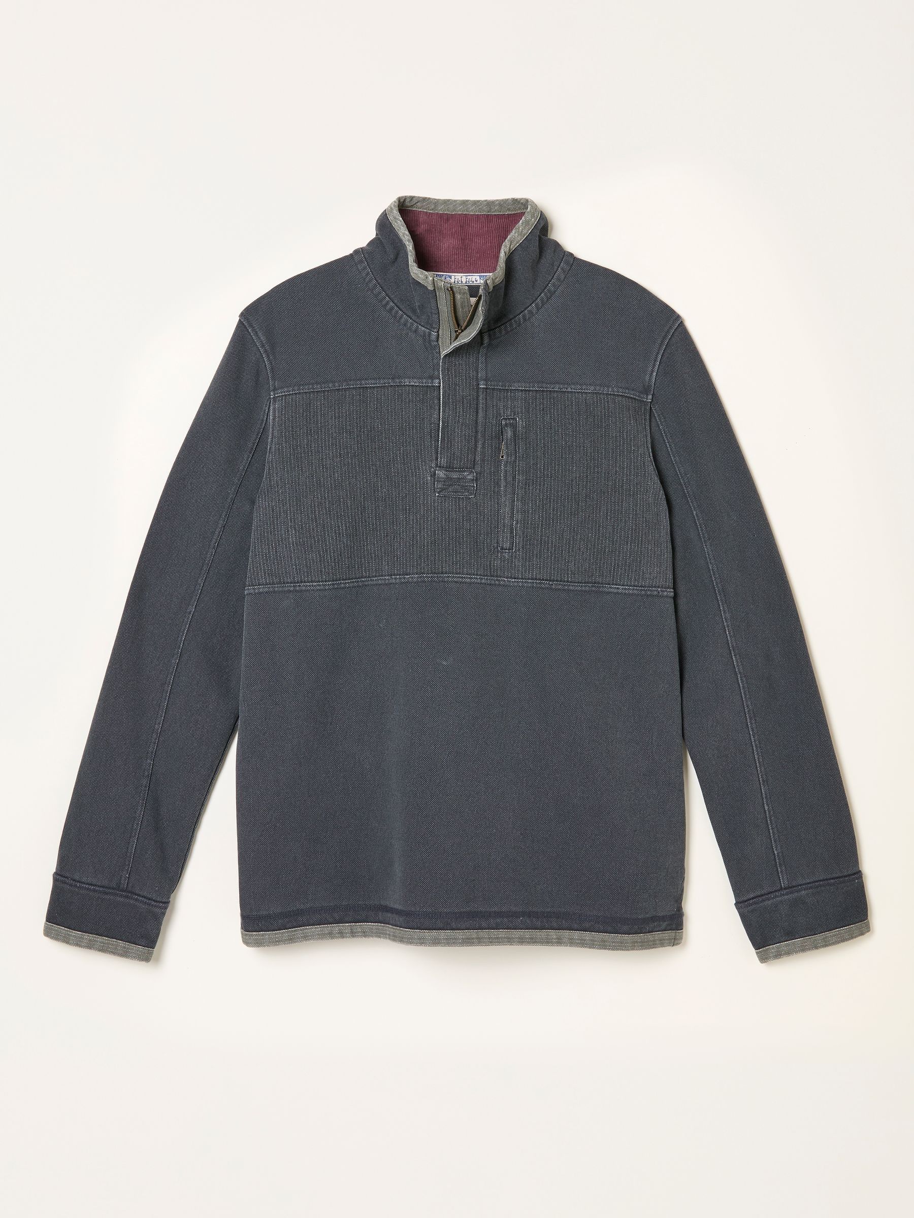 Zwarte wassing - FatFace - Sweater met panelen