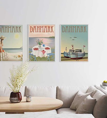 Vissevasse Poster - 50x70 cm - Dänemark - Erdbeere