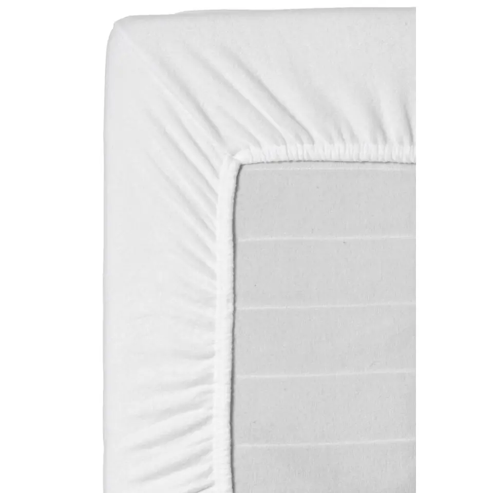 Hoeslaken Molton stretch - wit - 90x200 cm