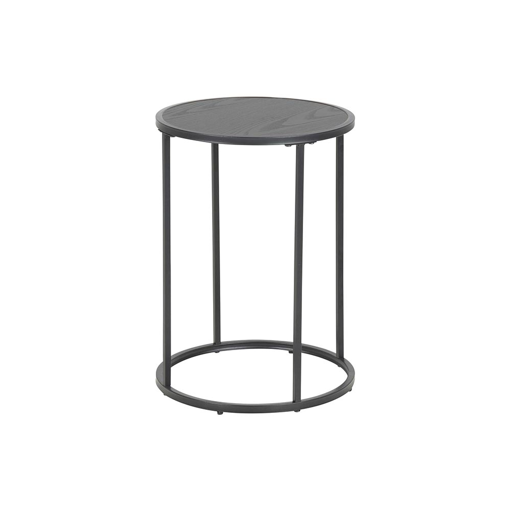 Industriële bijzettafel Vic Zwart