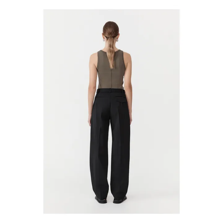 St Agni Pantalon Ceinturé | Noir
