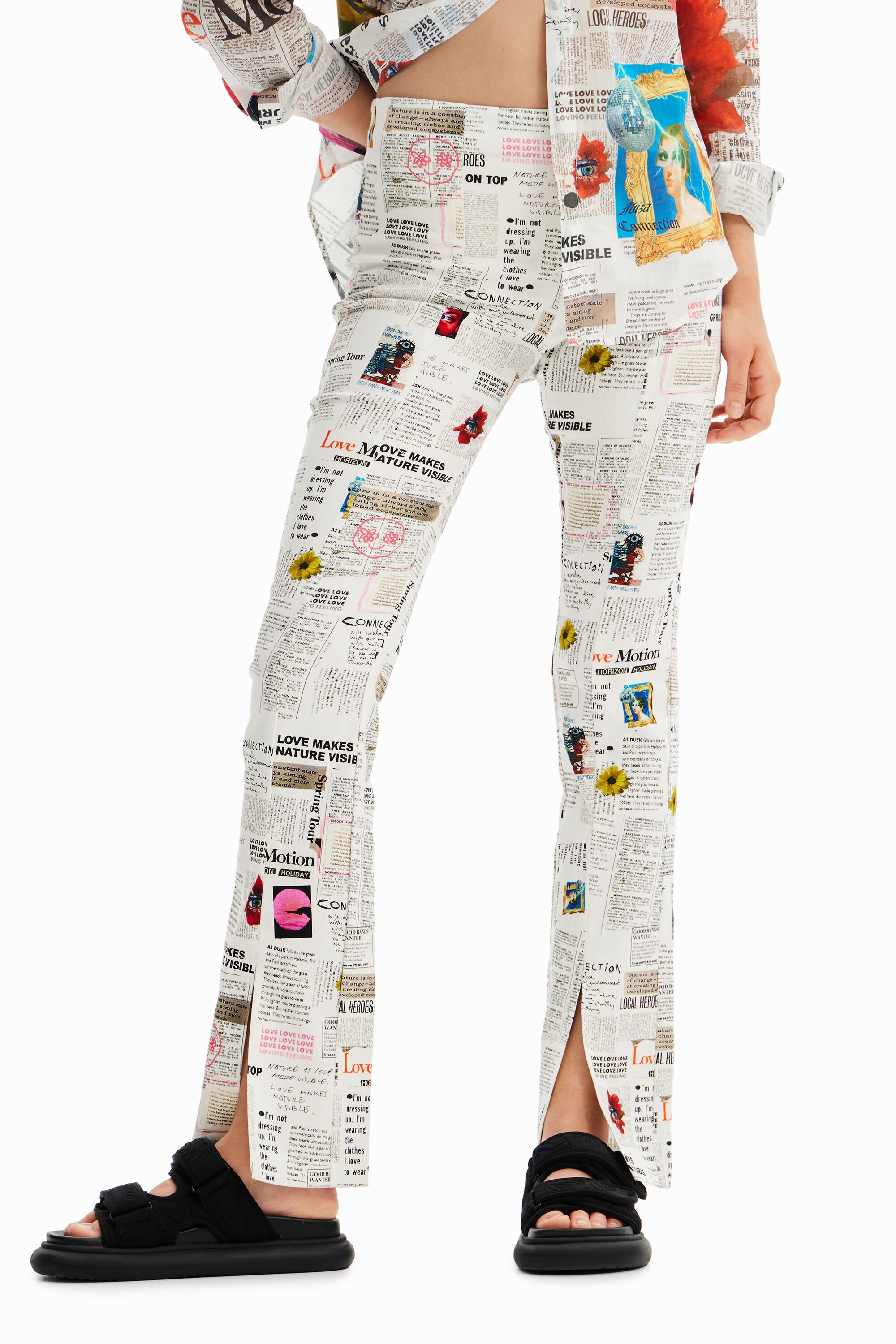 Pantalon ouvertures journal