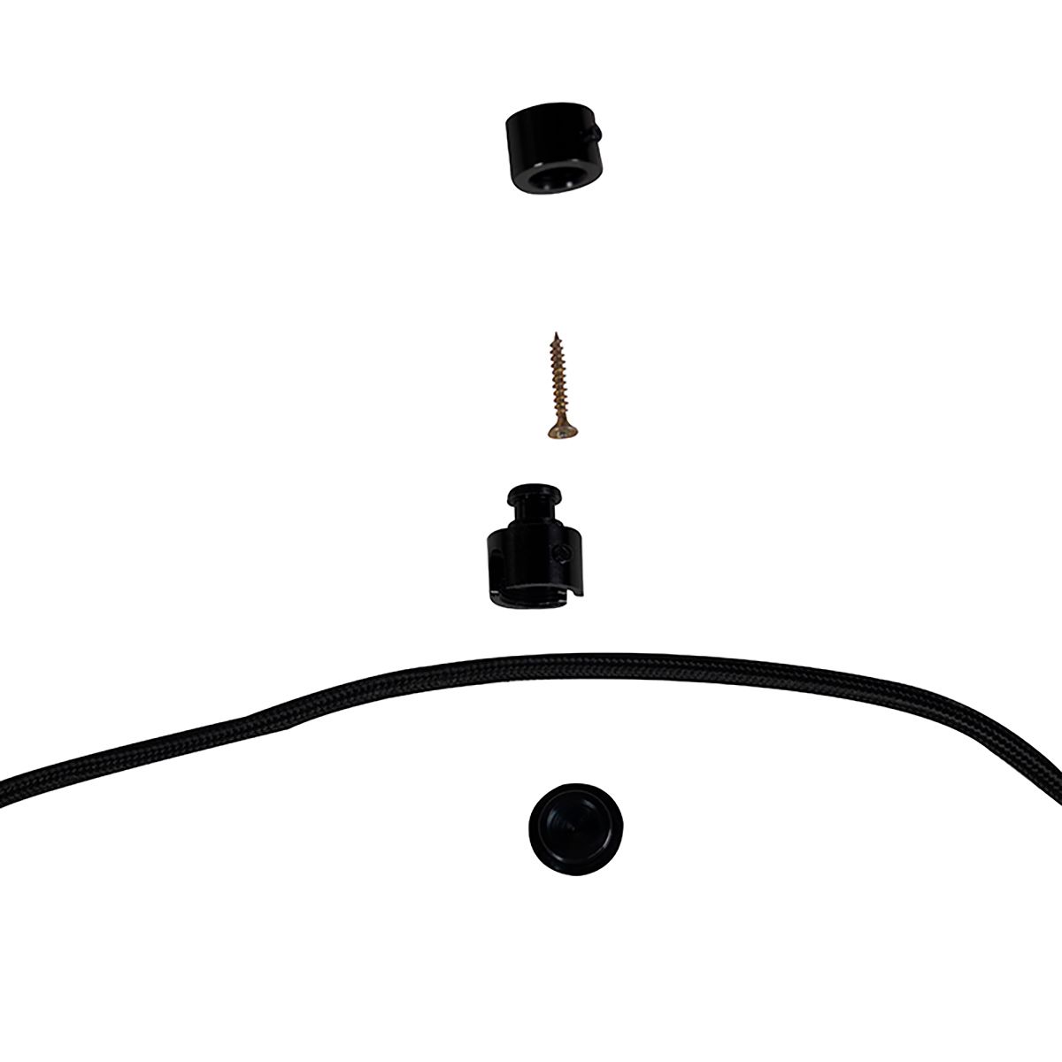 Hanglamp zwart 2-lichts incl. LED goud dimbaar - Cava Luxe