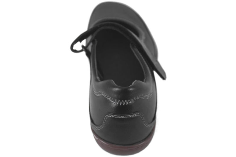 NEW FEET BALLERINA I SORT GLAT SKIND MED ORTHOSTRECH