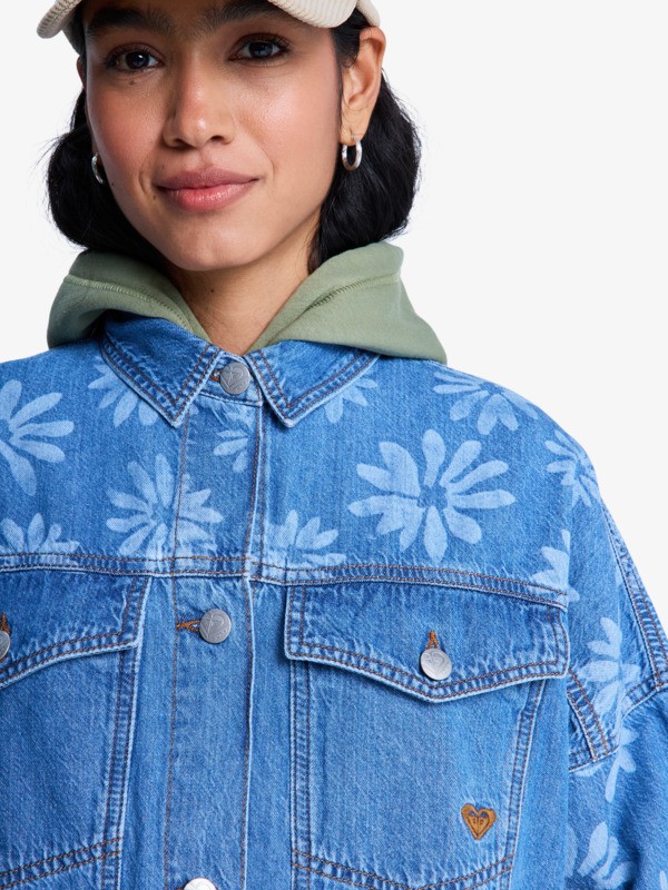 Salty Horizon Veste en denim Bleu Femme
