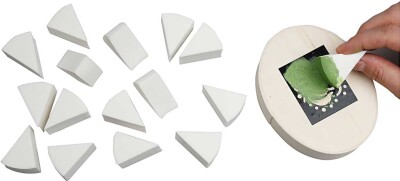 Skumsvampe Til Maling Og Makeup - Hvid - 40X25 MM - 32 Stk