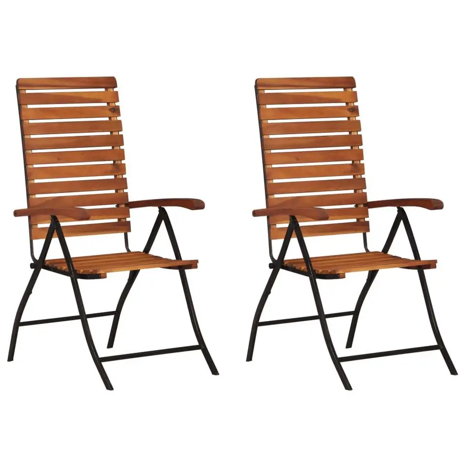 vidaXL - Tuinstoel - Bruin - Hout - 2 stuks