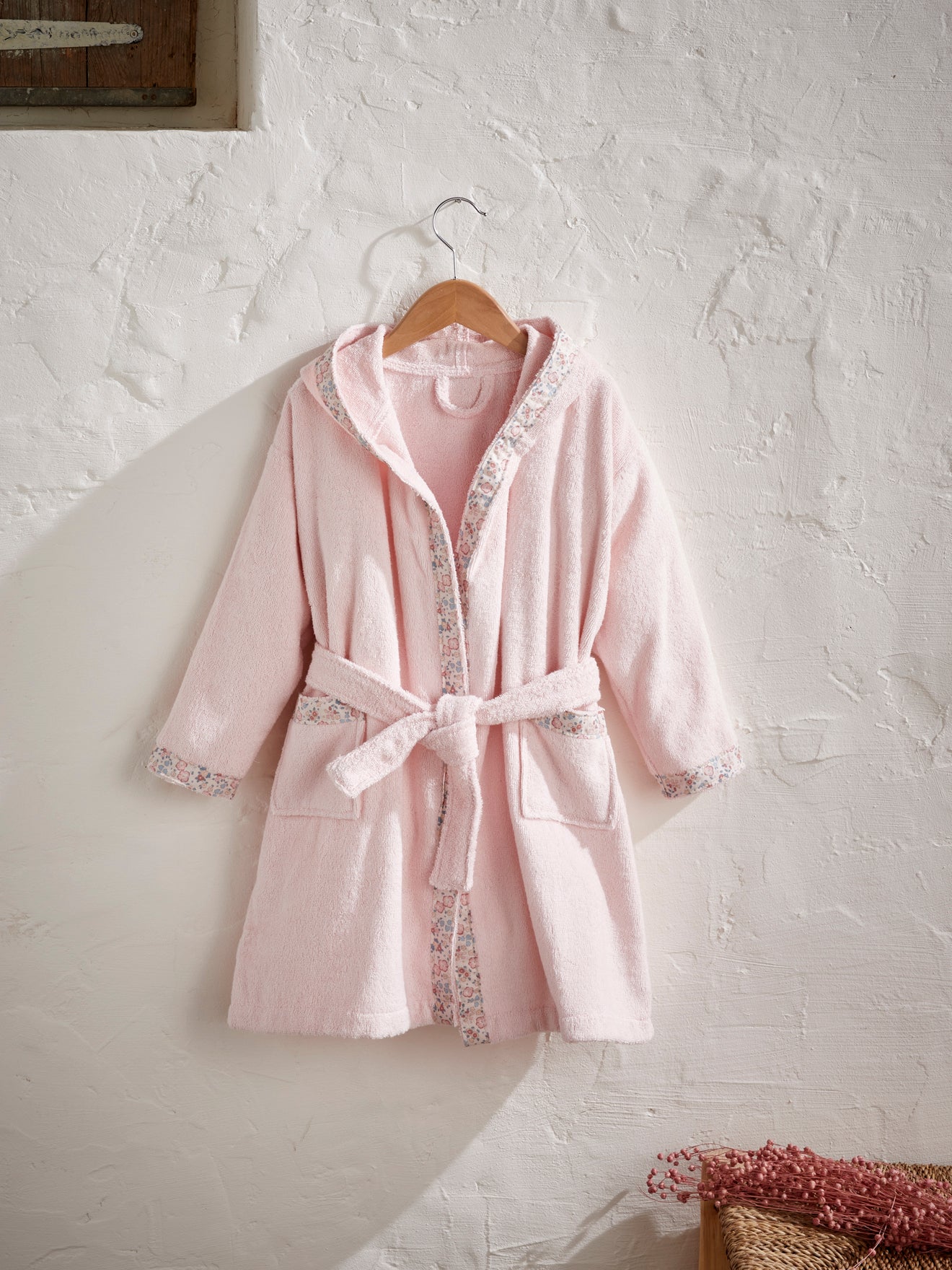 Peignoir enfant éponge et tissu Liberty