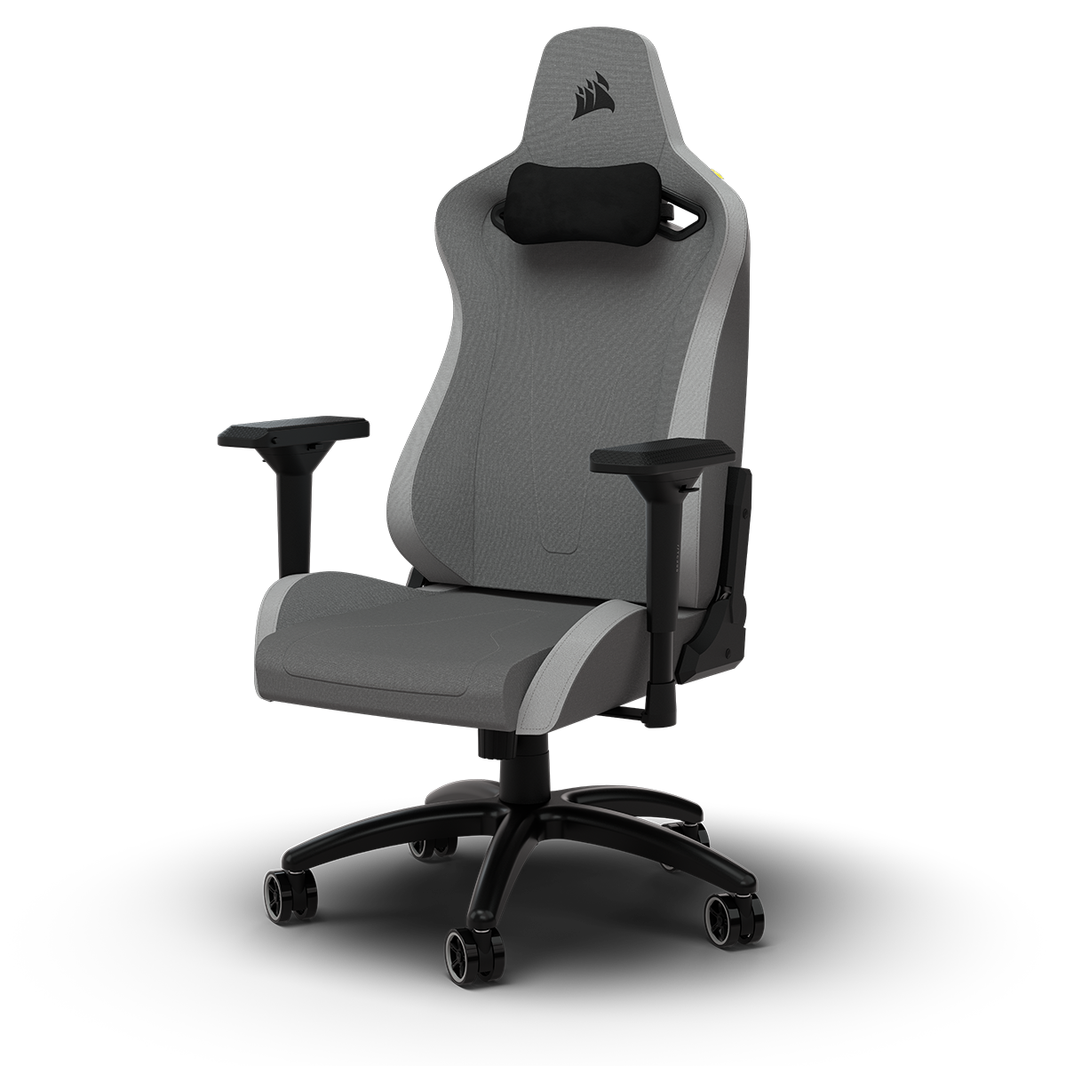 Corsair Fauteuil gaming TC200 – Tissu doux – Gris clair/blanc