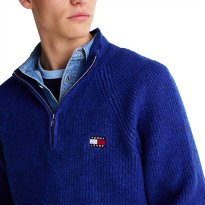 Pull homme Tjm Reg 1/4 Zip Raglan Badge TOMMY HILFIGER