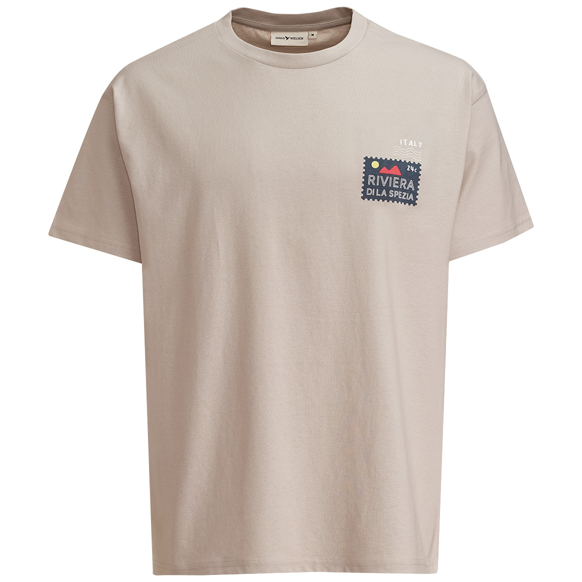 Jonas Nielsen Herren T-Shirt mit Backprint beige