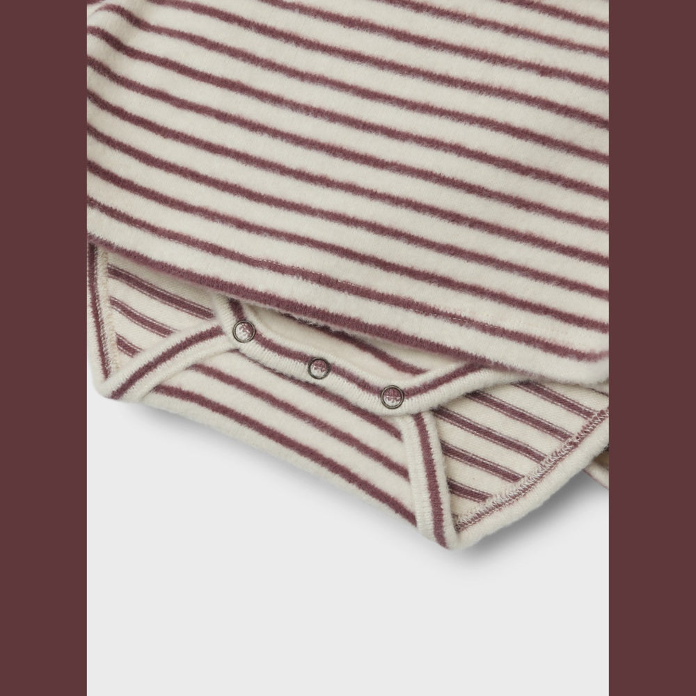 Køb Lil'Atelier Birch Rosebrown Thoro Body Kjole Stripe