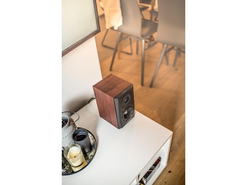 Edifier Regallautsprecher Paar S350DB mit Subwoofer Braun Aktive 2.1 Lautsprecher mit Subwoofer und Bluetooth