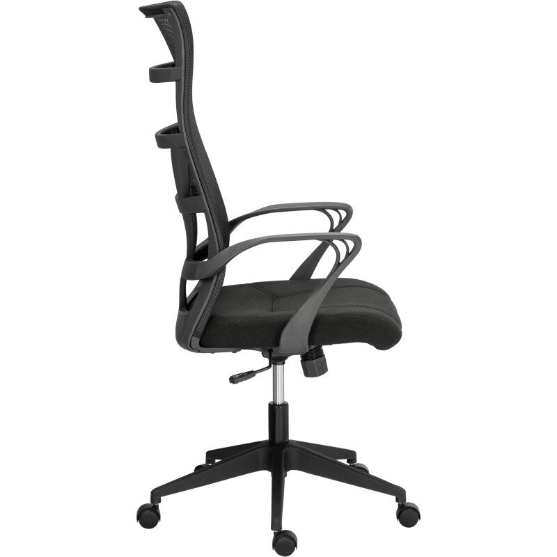 Fauteuil de bureau Bruneau Optyma tissu et maille - avec accoudoirs - Mécanisme Basculant centré - Pied noir