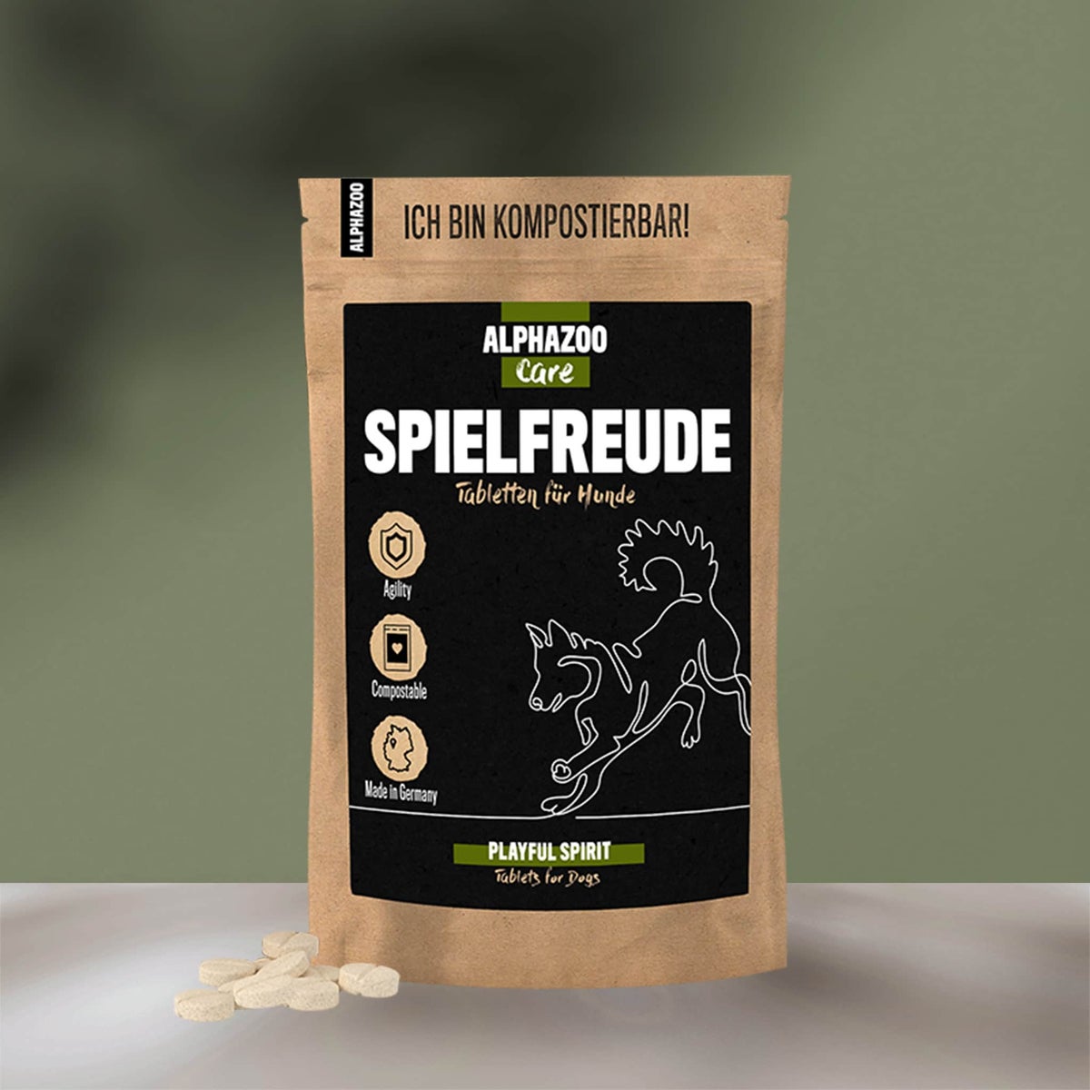 ALPHAZOO Playful Joy Tabletten 180g voor Honden | Oefening en Behendigheid Tabletten