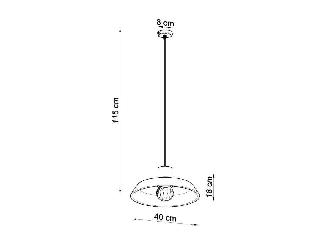 Sollux Plafonnier à 1 ampoule en forme de dôme blanc, bois naturel, E27