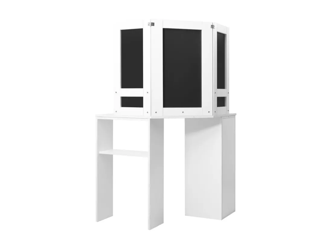 Coiffeuse d'angle Table de maquillage cosmétique Blanc