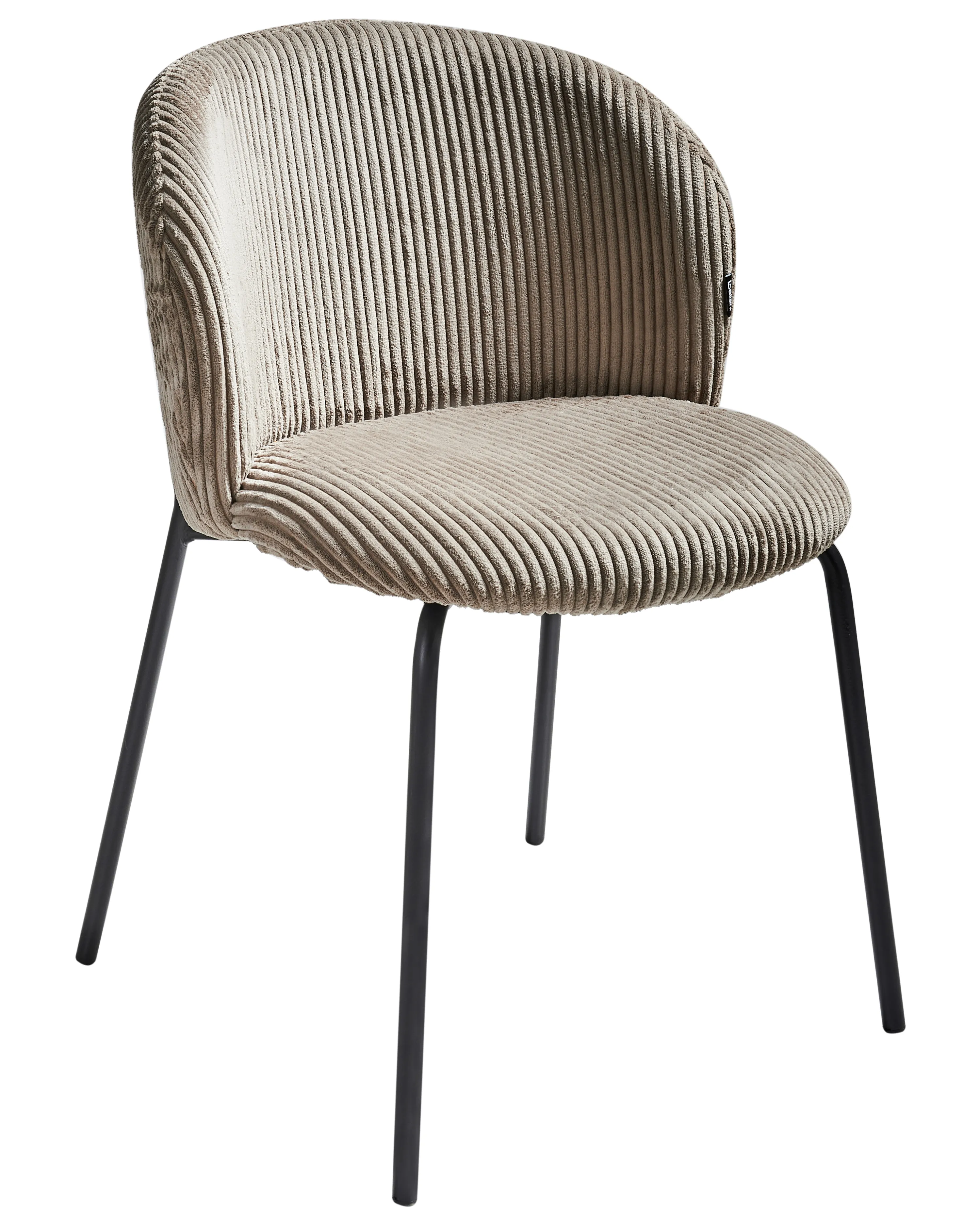 Set van 2 eetkamerstoelen MILES Corduroy Taupe