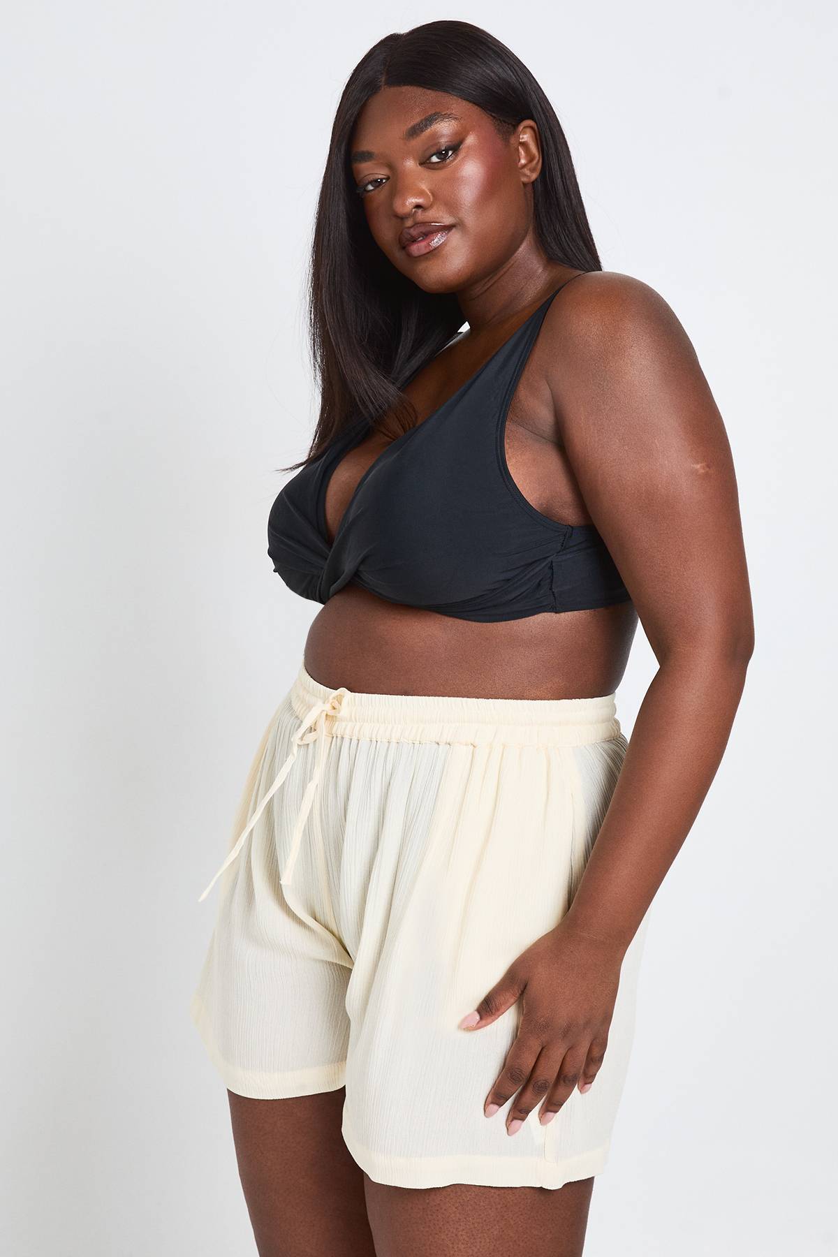 boohoo Short De Plage Texturé Grande Taille