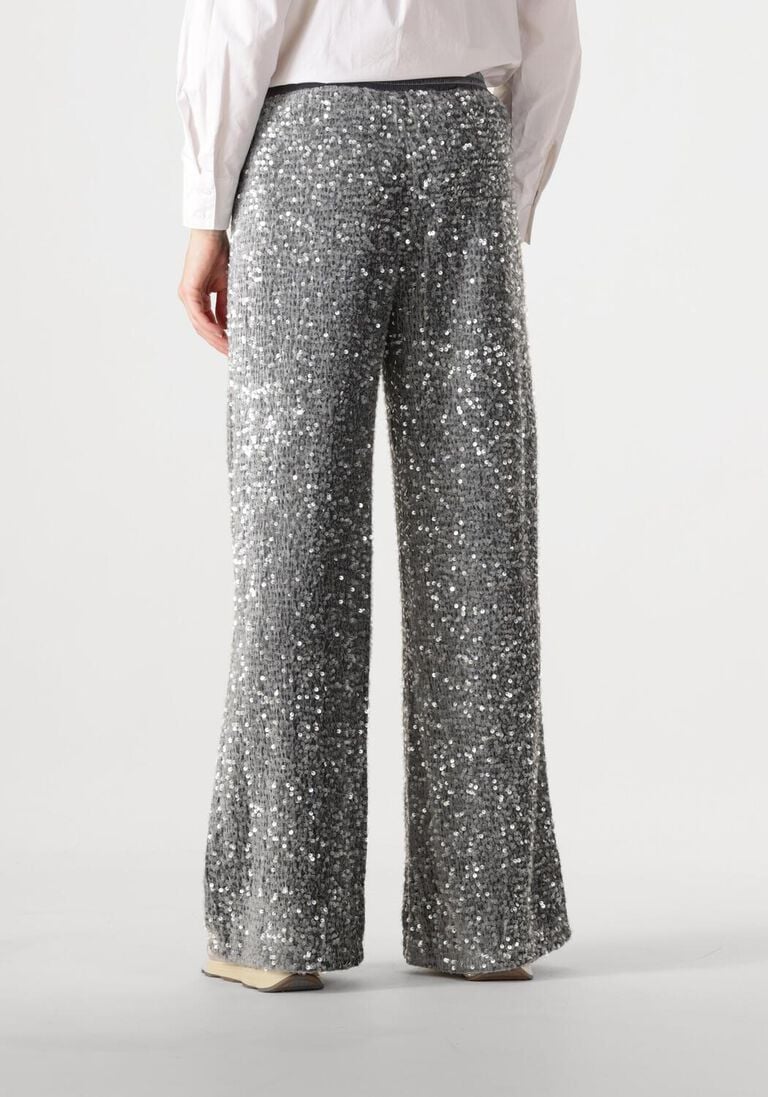 zilveren summum broeken pants sequins velour