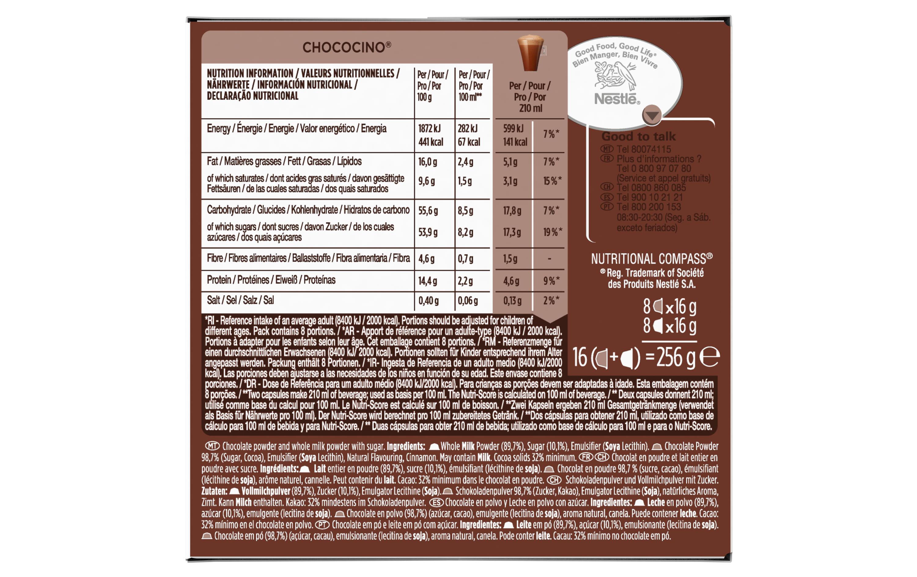 Dolce Gusto Chococino 8 PortionenNescafé Dolce Gusto Chococino Kapseln