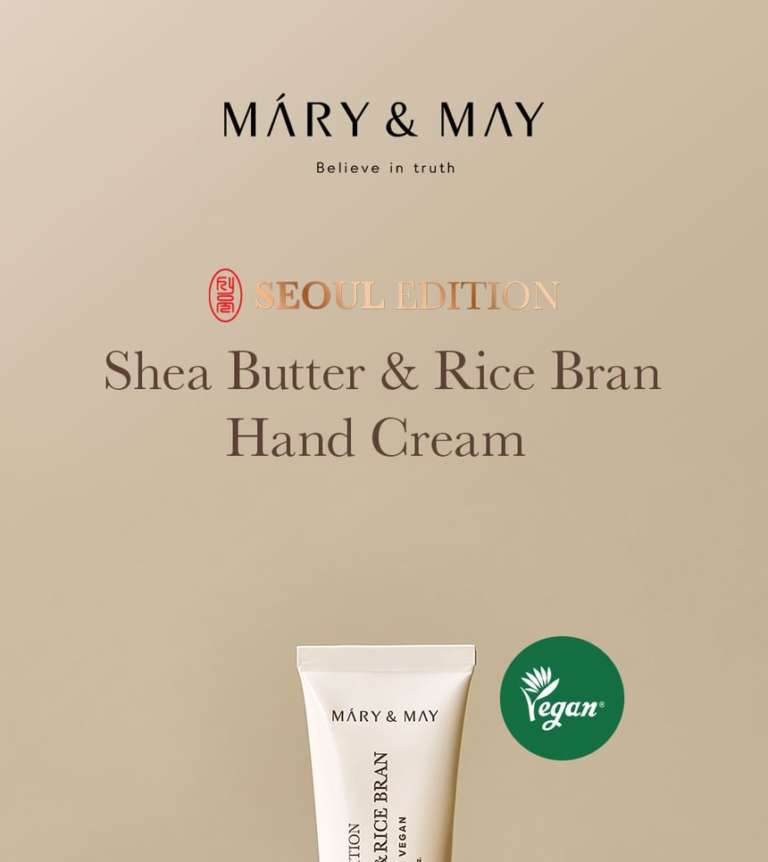 Mary&May - Handcrème met sheaboter en rijstzemelen