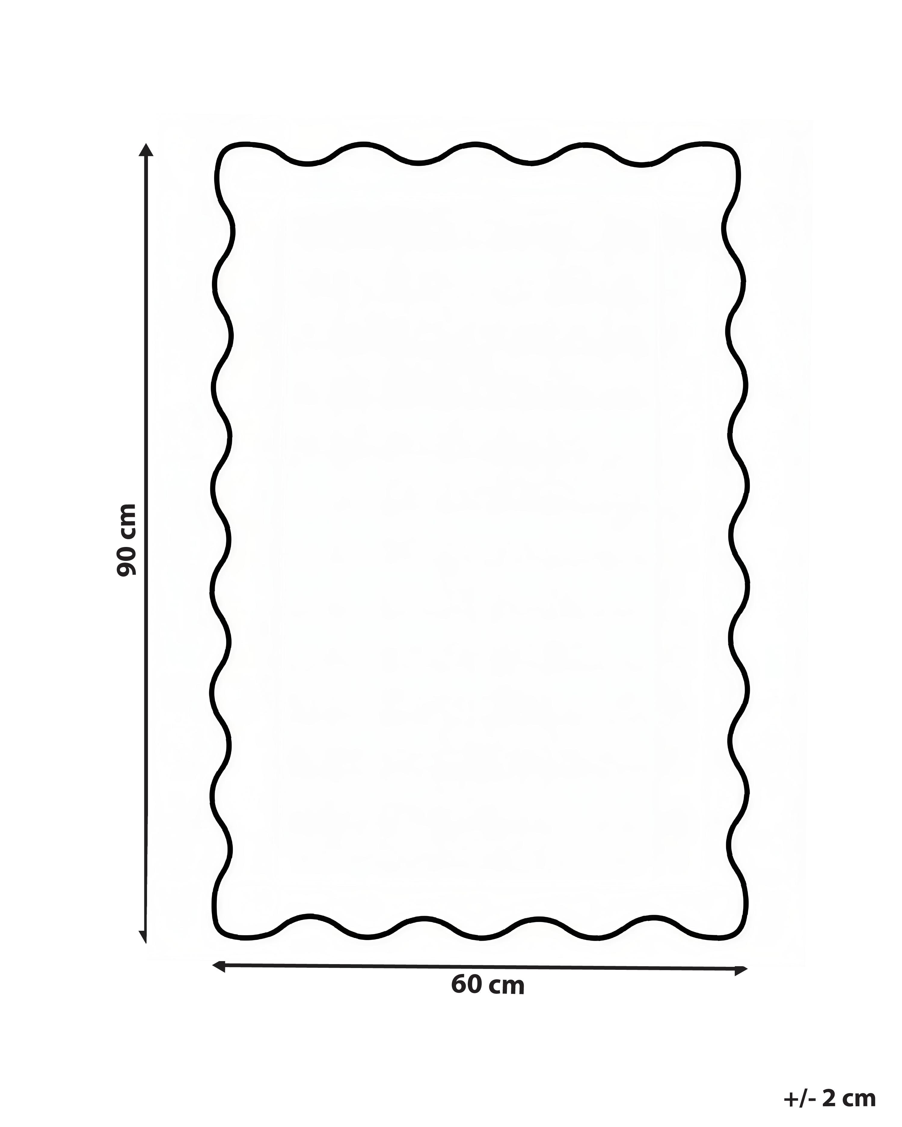 Badmat NANGAL Grijs/beige 60 x 90 cm Katoen