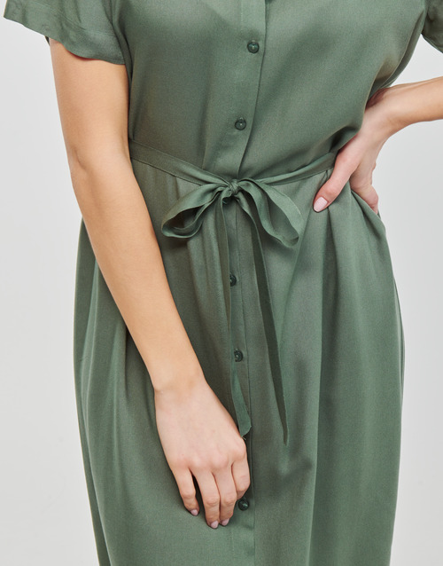 Vero Moda - VMBUMPY SS CALF SHIRT DRESS NOOS - Kaki
