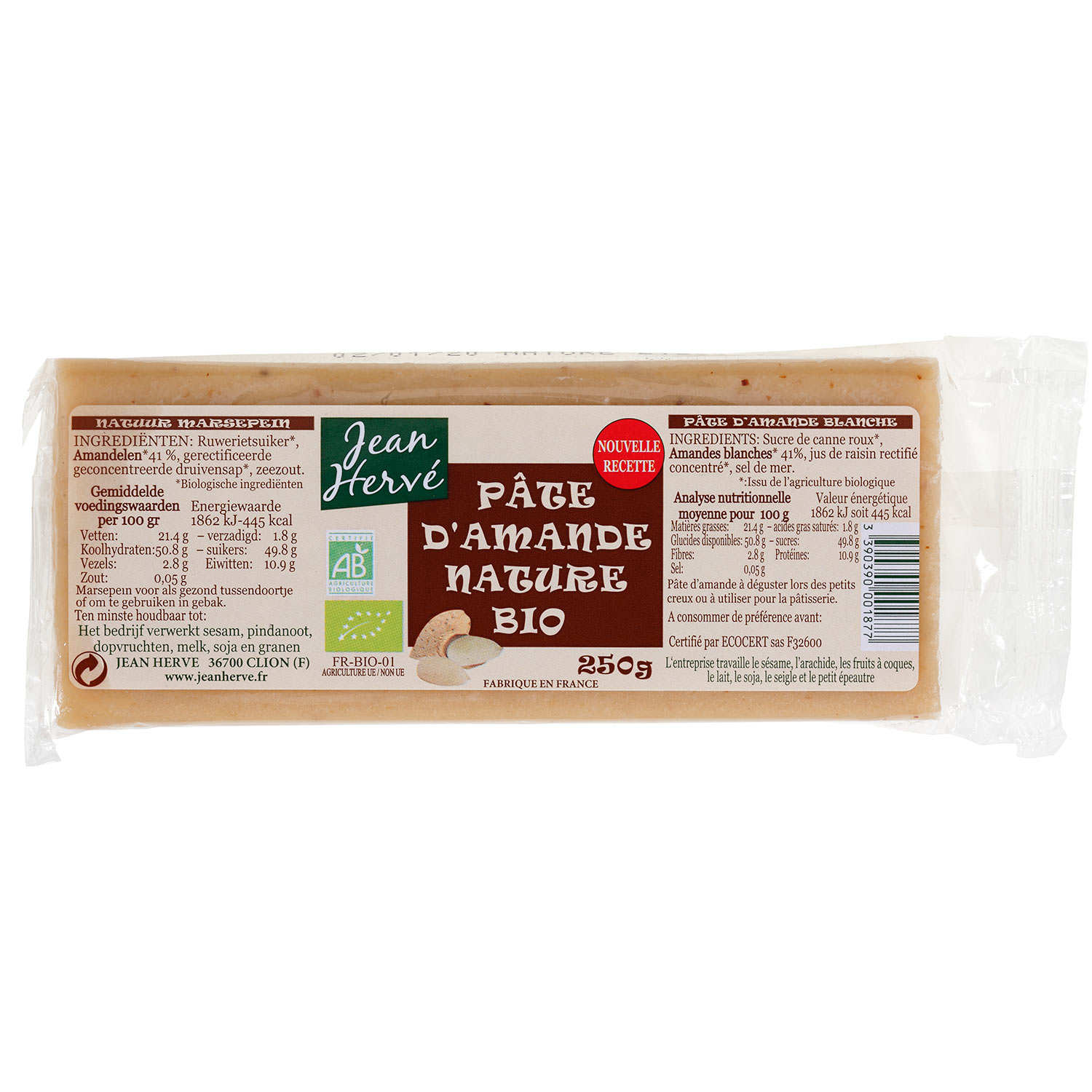 Pâte d'amande bio