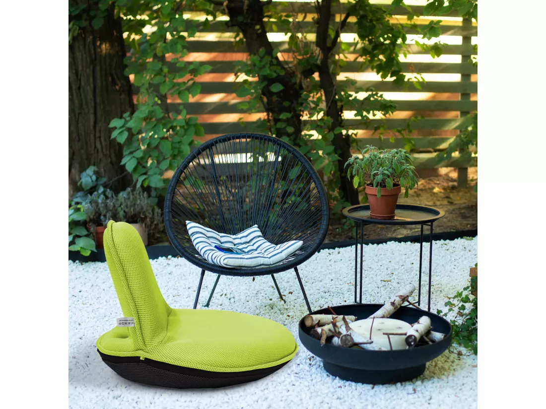Fauteuil De Méditation Chaise De Yoga Rembourrée Pliable En Tissu Vert