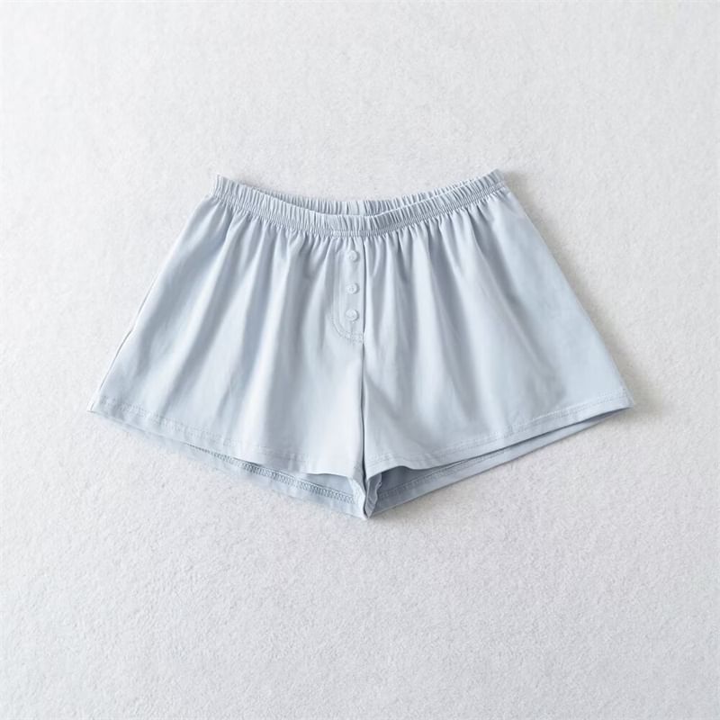 Bazer - Effen pyjamashort met elastische taille