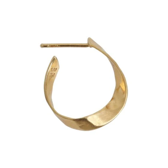 Stine A Twisted Hammered Creol Earring right gold 1179 02 r