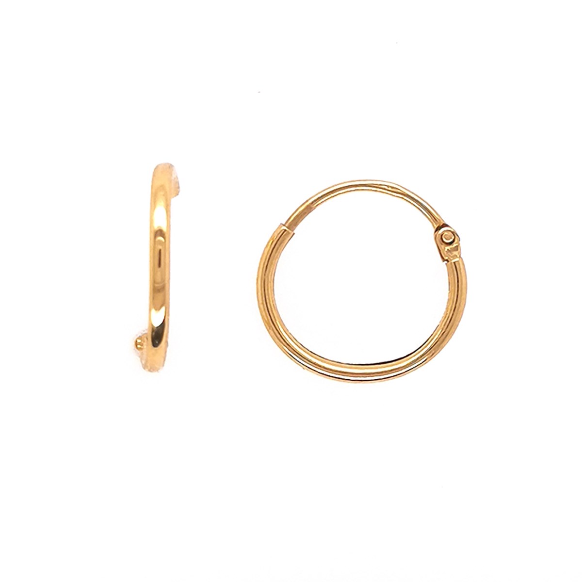 Boucles Brillaxis créoles or 9 carats 10mm