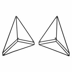 Lot de 2 équerres Twinfix métal noir