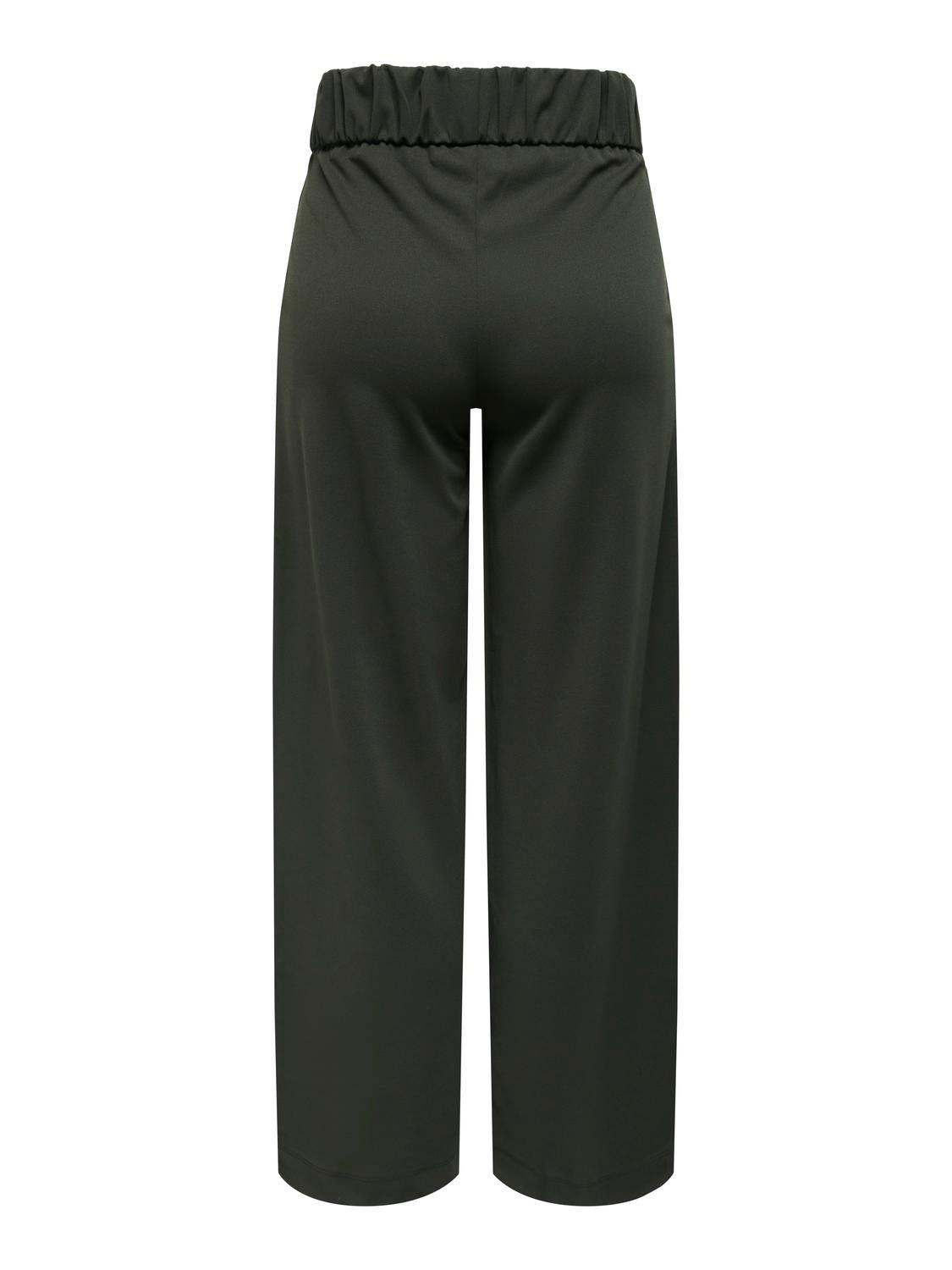 JDYGEGGO Mittlere Taille Weiter Beinschnitt Hose mit weitem Beinschnitt Peat