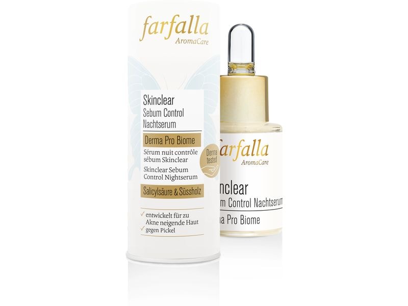 Farfalla Gesichtsserum Skinclear Derma Pro 15 ml Natürliches Serum, Soforthilfe für das Wohlbefinden der Haut