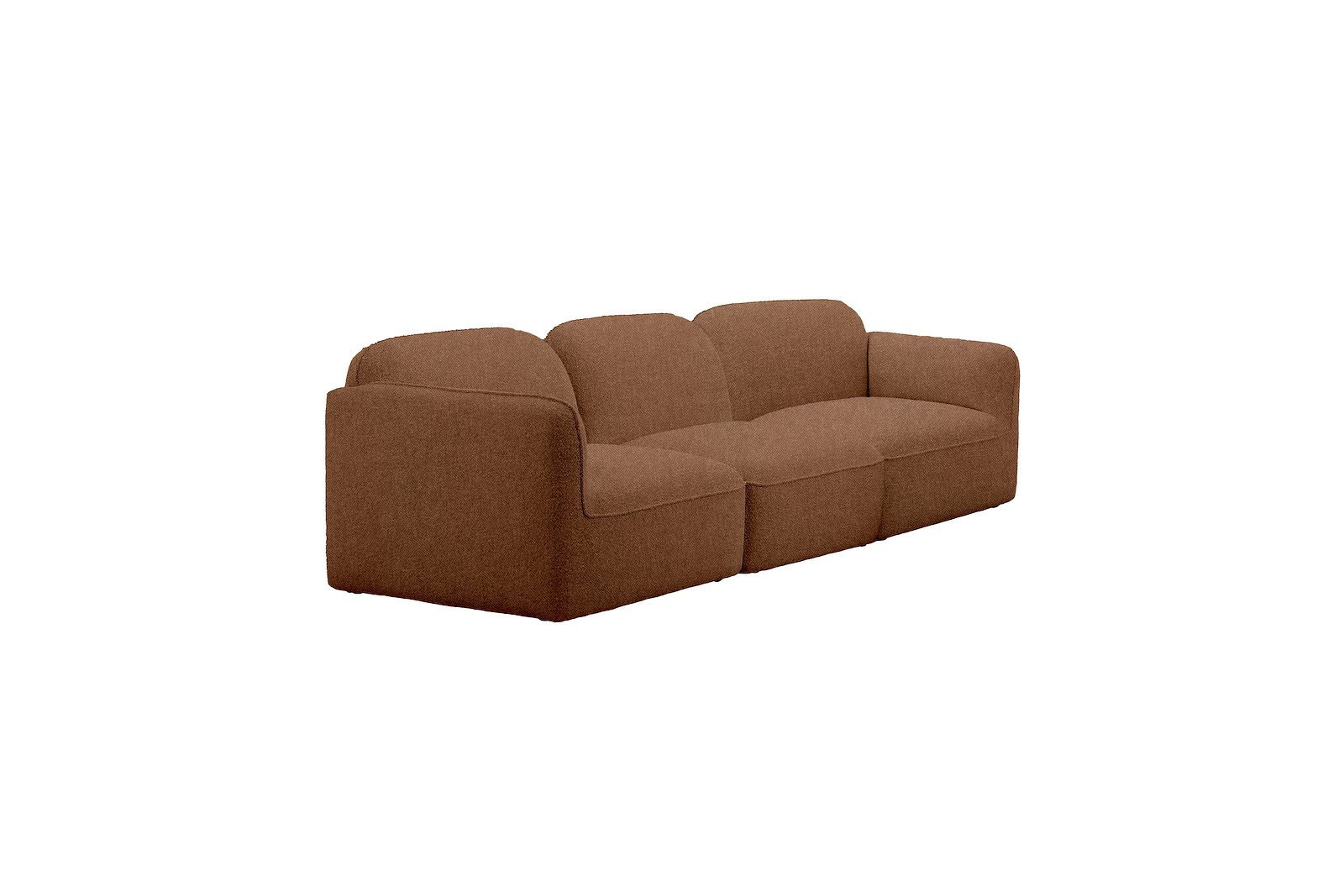 Fluff 3-seter Tekstil Storm 54 Brown med sorte ben
