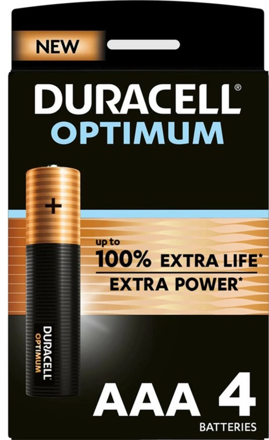 Duracell 3100000931 batterij alkaline optimum 200% AAA 4st.