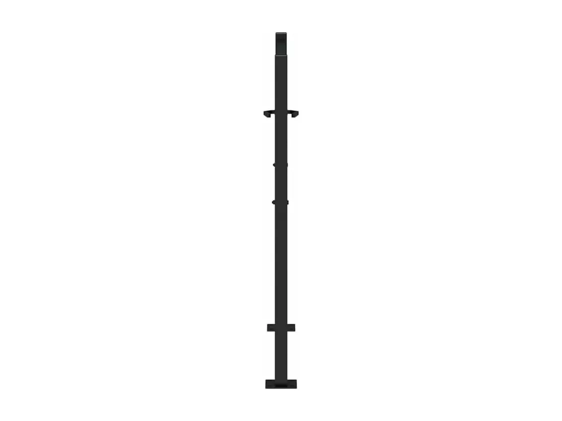 Portail de jardin noir 105x106 cm acier conception de flamme