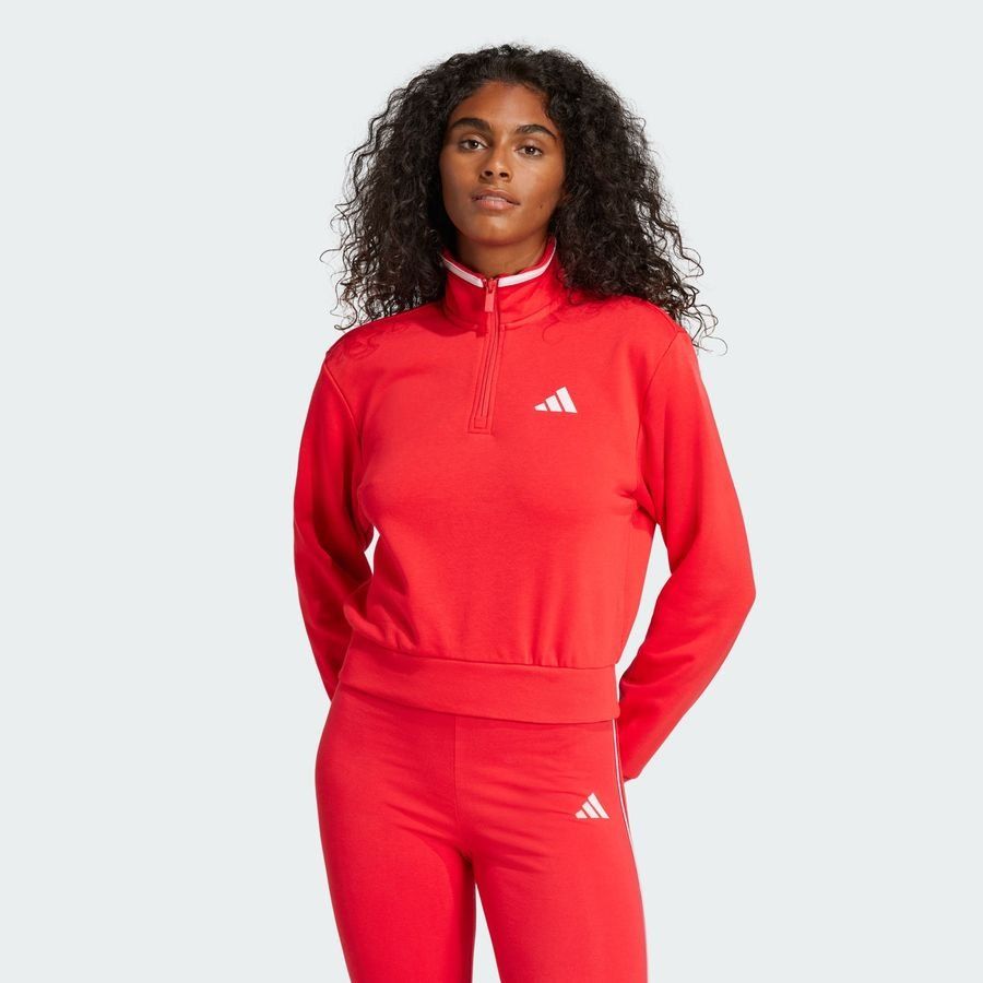 Adidas Veste de survêtement courte molleton à quart de zip Essentials Color Pop