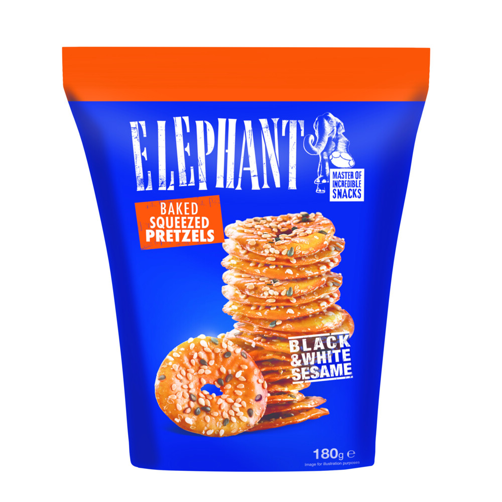 3x Elephant Pretzels Sesam180 gr