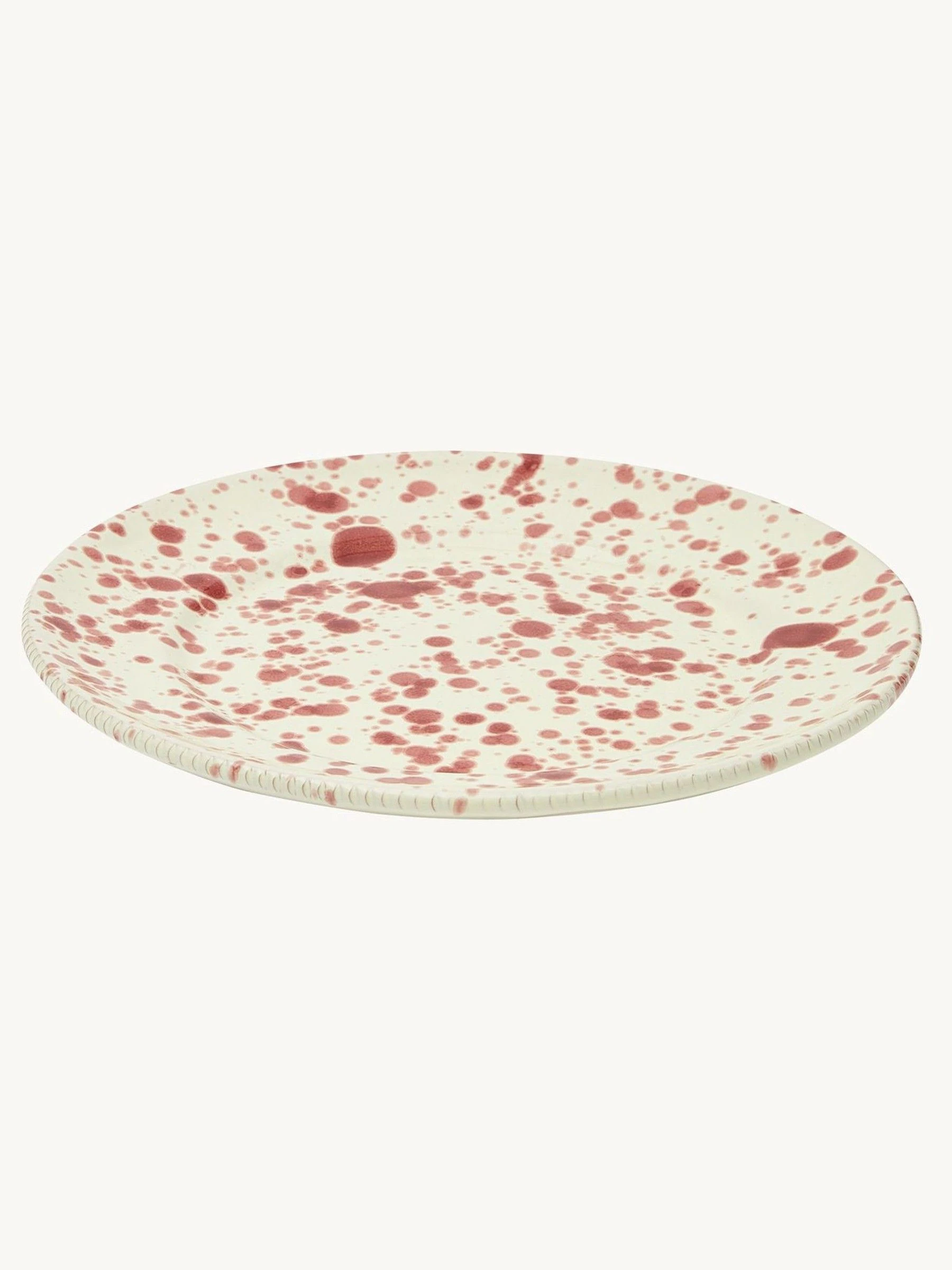 Hot Pottery Set of 4 Splatter Dinner Plates