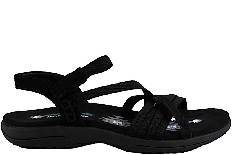 SKECHERS REGGAE SLIM-SUMMER HEAT BLACK SANDAL