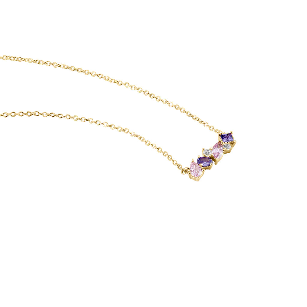 Collier Plaqué Or Eliina Oxyde De Zirconium
