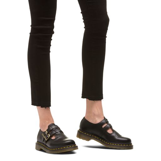 Dr. Martens 8065 Mary Jane Lædersko, Black Smooth, 36