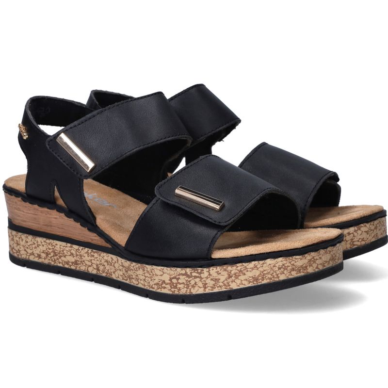Rieker Sandalen Zwart Dames